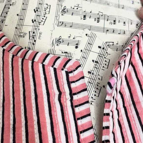 Tropical Boho Jungle Print/Stripes Jacket Quilted Reversible L - Picture 9 of 10